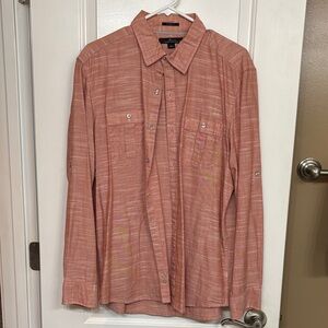 Marc Anthony Coral Slim Fit Button Up Shirt Size Large